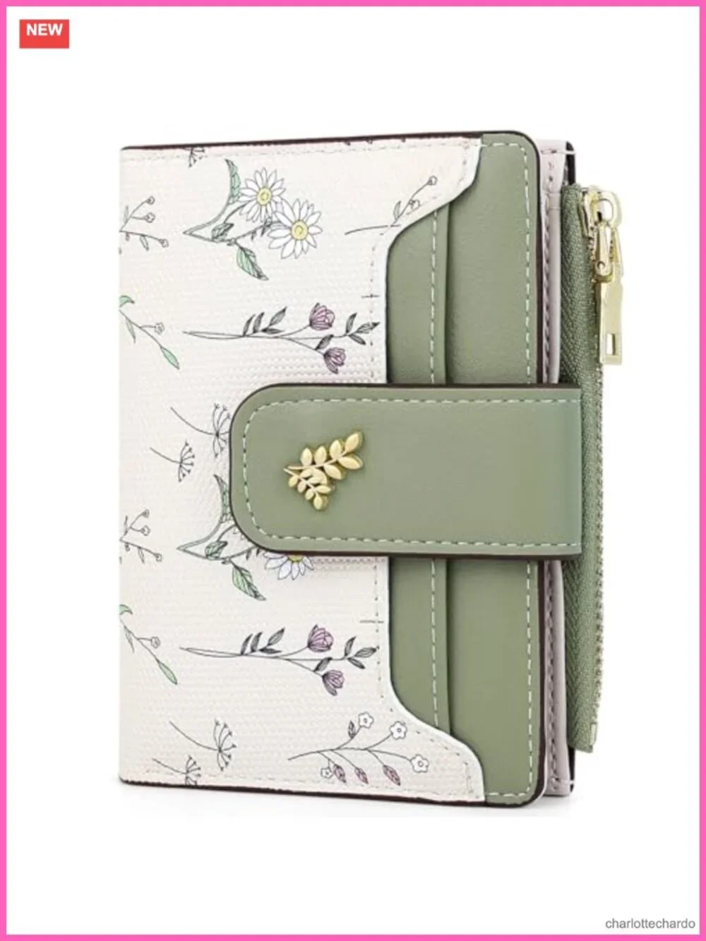 RFID Blocking Faux Leather Floral Print Women's Wallet